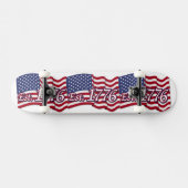 Skateboard Est. Drapeau 1776 des États-Unis (Horz)