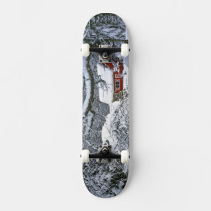Skateboard États-Unis, Oregon, comté de Clackamas. Neige fraî