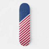 Skateboard États-Unis Rouge Bleu Blanc Étoiles Grilles Drapea (Devant)
