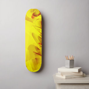 Skateboard Étincelle jaune Abstraite