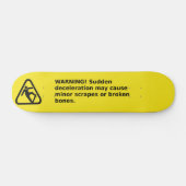 Skateboard Étiquette de mise en garde de planche à roulettes (Horz)