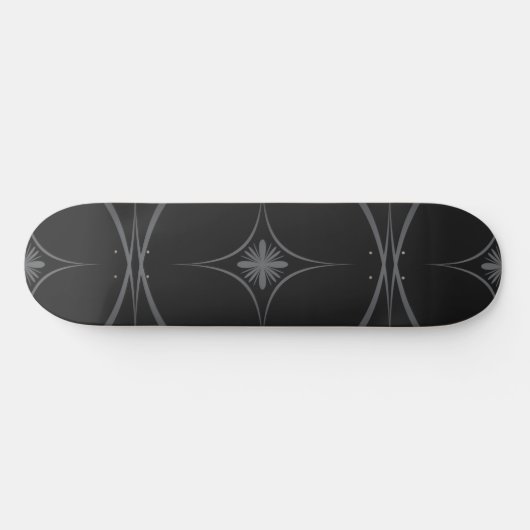 Skateboard Étoile géométrique moderne simple Noir (Horz)