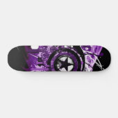 Skateboard Étoile grunge pourpre (Horz)