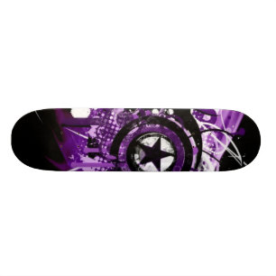 Skateboard Étoile grunge pourpre