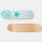 Skateboard Étoile turquoise (Horz)