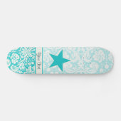 Skateboard Étoile turquoise (Horz)