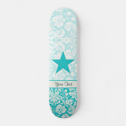 Skateboard Étoile turquoise (Recto)