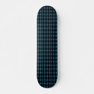 Skateboard Étoiles arc-en-ciel bleu-vert, motif Art Déco