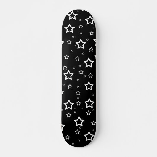 Skateboard Étoiles blanches sur Arrière - plan noir : Skatebo (Devant)