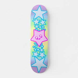 Skateboard Étoiles heureuses de rave Kawaii