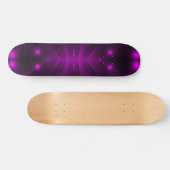 Skateboard étoiles lumineuses violettes (Horz)