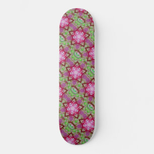SKATEBOARD ÉTOILES ROSES BLEUES ABSTRAITES DE POURPRE