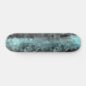 Skateboard Étrange texture fibreuse en bleu clair et noir (Horz)
