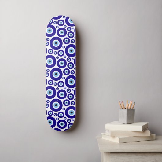Skateboard Evil Eye Pattern, Greek Eye, Turkish Eye, Nazar (Art mural)