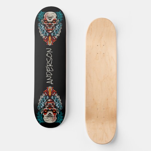 skateboard Evil Scary Clown Terreur Halloween (Recto)