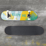 Skateboard EXITE-MOI Cool Grunge gris jaune Turquoise<br><div class="desc">Impressionnez non seulement avec compétence mais aussi avec ce cool sortant design ultime! Faites de ce skateboard gris-gris turquoise jaune le plus unique avec votre propre nom ! Changez la couleur et la police arrière - plan et il semble différent à nouveau. Ce skateboard est certainement aussi une super surprise...</div>