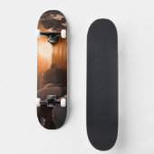 Skateboard Exoplanet Trappist-1f De Son Côté Nocturne Icy. (Recto)