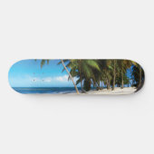 Skateboard Exotic beach throw pillow (Horz)