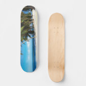 Skateboard Exotic beach throw pillow (Recto)