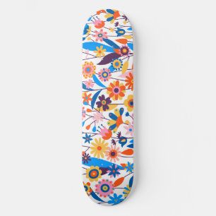 Skateboard Exotique multicolore Floral Arrière - plan-32939
