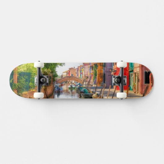 Skateboard Explore the Vibrant Charm of Burano (Horz)