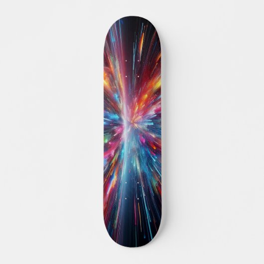 Skateboard Explosion de motif de couleurs (Devant)