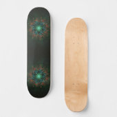 Skateboard Explosion néon fractale – Vert brillant et électri (Recto)