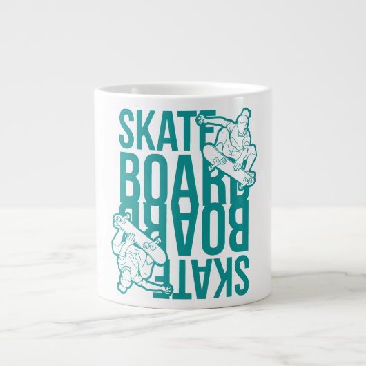skateboard  extra grote beker (Voorkant)