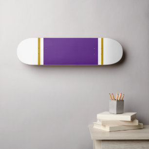 Skateboard Extra Large Rayures Centrales Royal Violet Sur Fon