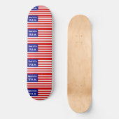 Skateboard Fabriqué Aux États-Unis Rouge Blanc Et Bleu Drapea (Recto)