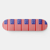 Skateboard Fabriqué Aux États-Unis Rouge Blanc Et Bleu Drapea (Horz)