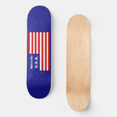 Skateboard Fabriqué Aux États-Unis Rouge Blanc Et Bleu Drapea (Recto)