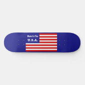 Skateboard Fabriqué Aux États-Unis Rouge Blanc Et Bleu Drapea (Horz)