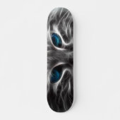 Skateboard Face de chat bleu magnifique (Devant)
