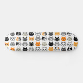 Skateboard Faces de chat | Chats mignons, amusants et ennuyeu (Horz)