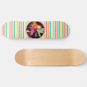 Skateboard Fairy on Bright Rainbow Stripes (Horz)