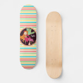 Skateboard Fairy on Bright Rainbow Stripes (Recto)