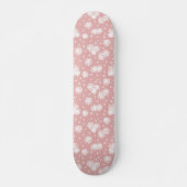 Skateboard Faisceaux et points - rose et blanc (Devant)