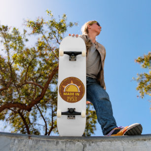Skateboard FAIT EN 1953 drôle cadeau d'anniversaire