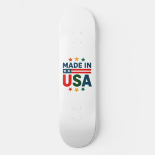 Skateboard Fait en usa conception typographique patriotique
