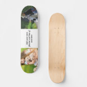Skateboard Faites votre propre collage photo et texte (Recto)