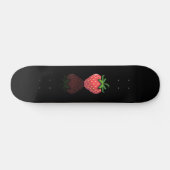 Skateboard fan art Pac-Man pixel fraise noir (Horz)