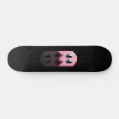 Skateboard fan art Pac-Man spot roze zwart (Horizontaal)