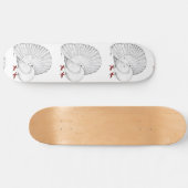 Skateboard Fantail Pigeon White (Horz)
