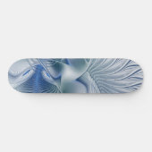Skateboard Fantaisie dynamique Abstrait Tons bleus Art fracta (Horz)