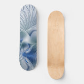 Skateboard Fantaisie dynamique Abstrait Tons bleus Art fracta (Recto)