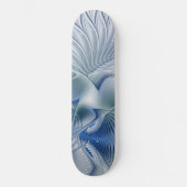 Skateboard Fantaisie dynamique Abstrait Tons bleus Art fracta (Recto)
