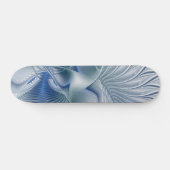 Skateboard Fantaisie dynamique Abstrait Tons bleus Art fracta (Horz)