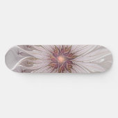 Skateboard Fantaisie florale, fleur pastel moderne abstraite (Horz)