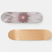 Skateboard Fantaisie florale, fleur pastel moderne abstraite (Horz)